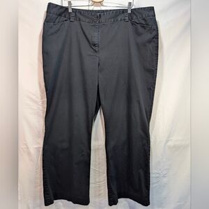 Lane Bryant Black Wide Leg Cotton Blend Trousers Pants 24